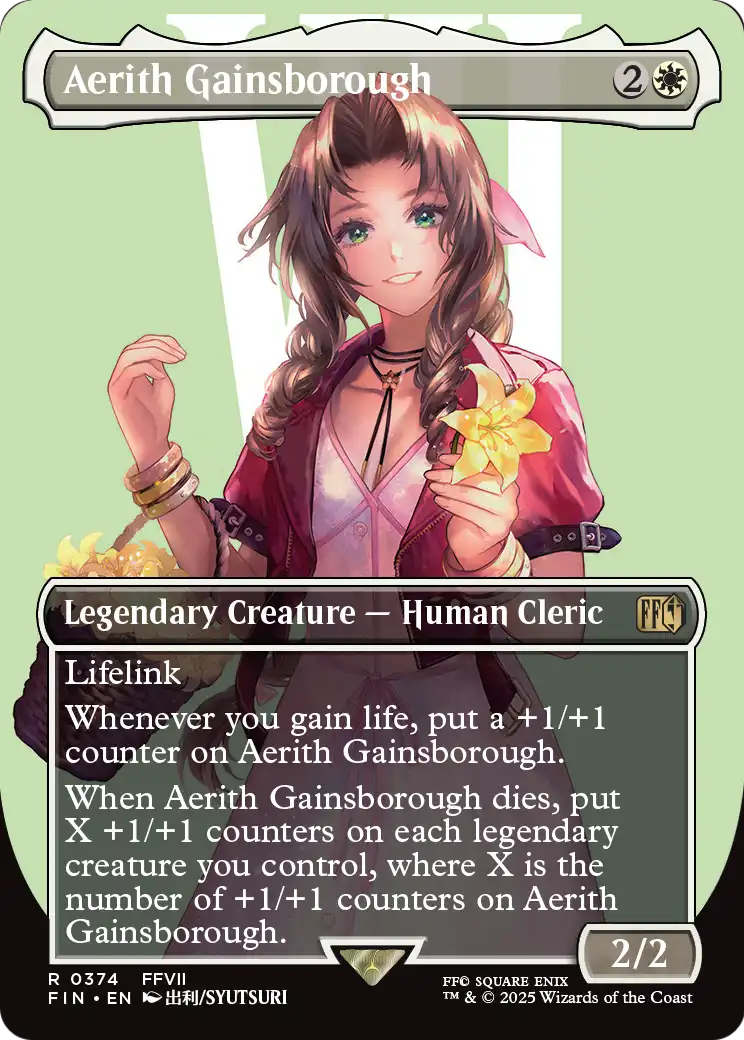 Aerith Gainsborough (Borderless) (FIN-374) [FINAL FANTASY] Foil
