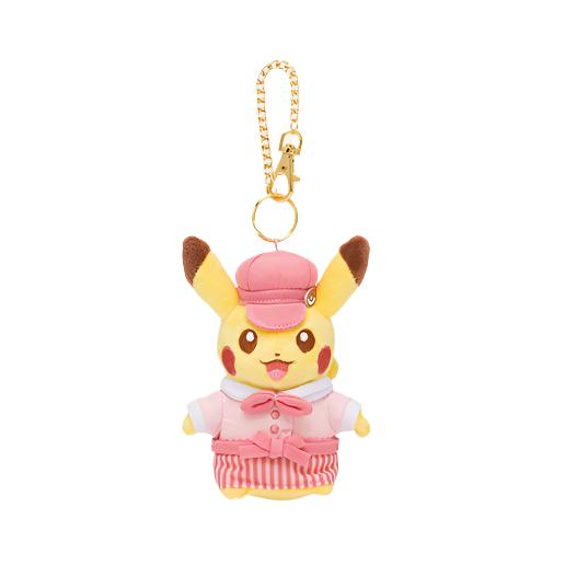 Pikachu Pink Plush Keychain (Pokémon Cafe)