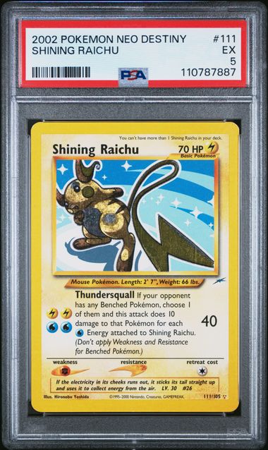 PSA 5 2002 POKEMON NEO DESTINY #111 SHINING RAICHU