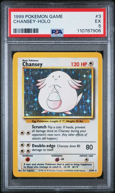 PSA 5 1999 POKEMON GAME #3 CHANSEY-HOLO