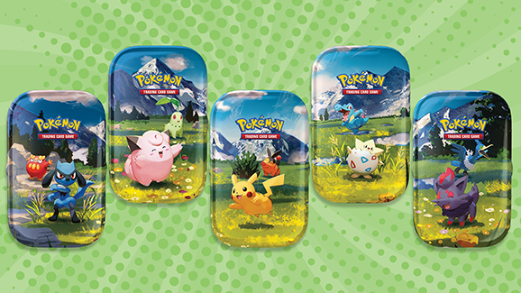 Pokémon TCG  - Mega Evolution - Ascended Heroes - Mini Tins Display