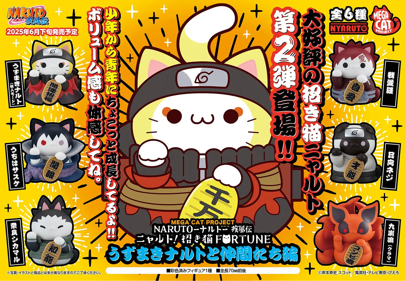 Naruto Shippuden - MEGA CAT PROJECT Nyaruto! Manekineko Fortune Naruto Uzumaki And Friends(1 Random Box)