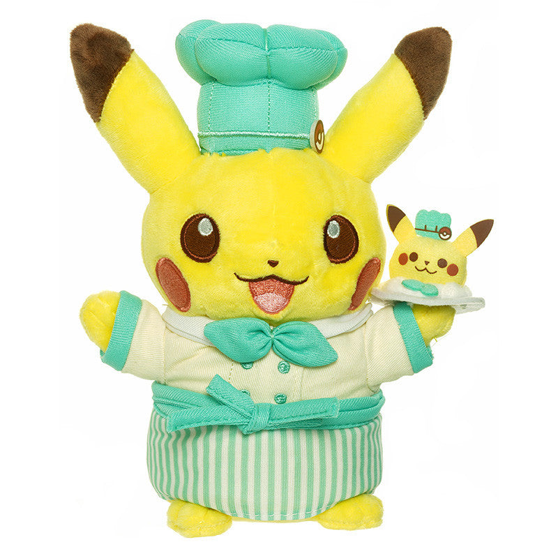 Pikachu Green Pastry Chef Plush (Pokemon Cafe)