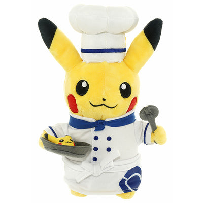 Pikachu White Pastry Chef Plush (Pokemon Cafe)