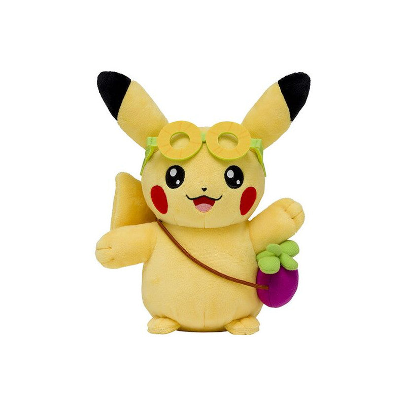 Pikachu with Bounsweet Bag Plush (Pokemon Center Taipei)