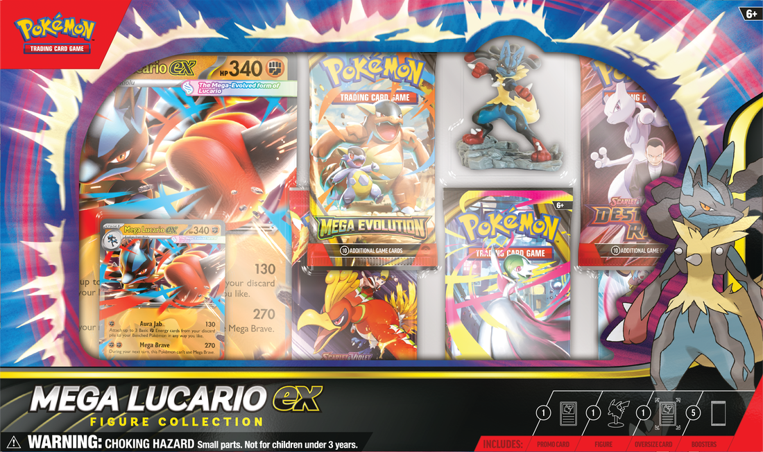(PREORDER) Pokémon - Mega Evolution - MEGA LUCARIO EX FIGURE COLLECTION