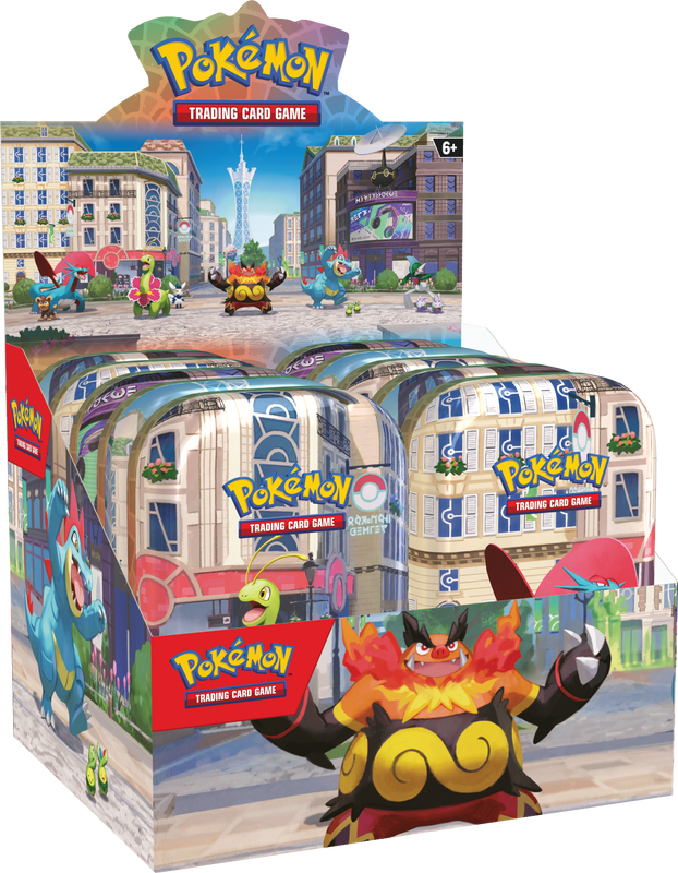 Pokémon TCG - Mega Evolution - Lumiose City Mini Tins Display