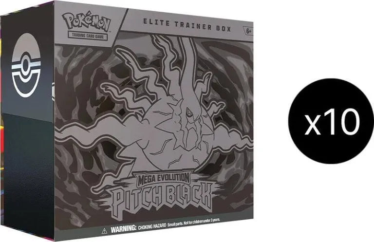Pokémon TCG - Mega Evolution - Pitch Black - Elite Trainer Box Sealed Case of 10