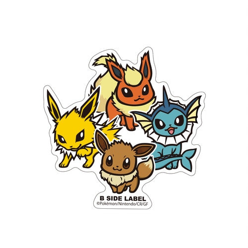 Pokémon - Eevee, Vaporeon, Jolteon, Flareon Small Sticker (B-SIDE LABEL)