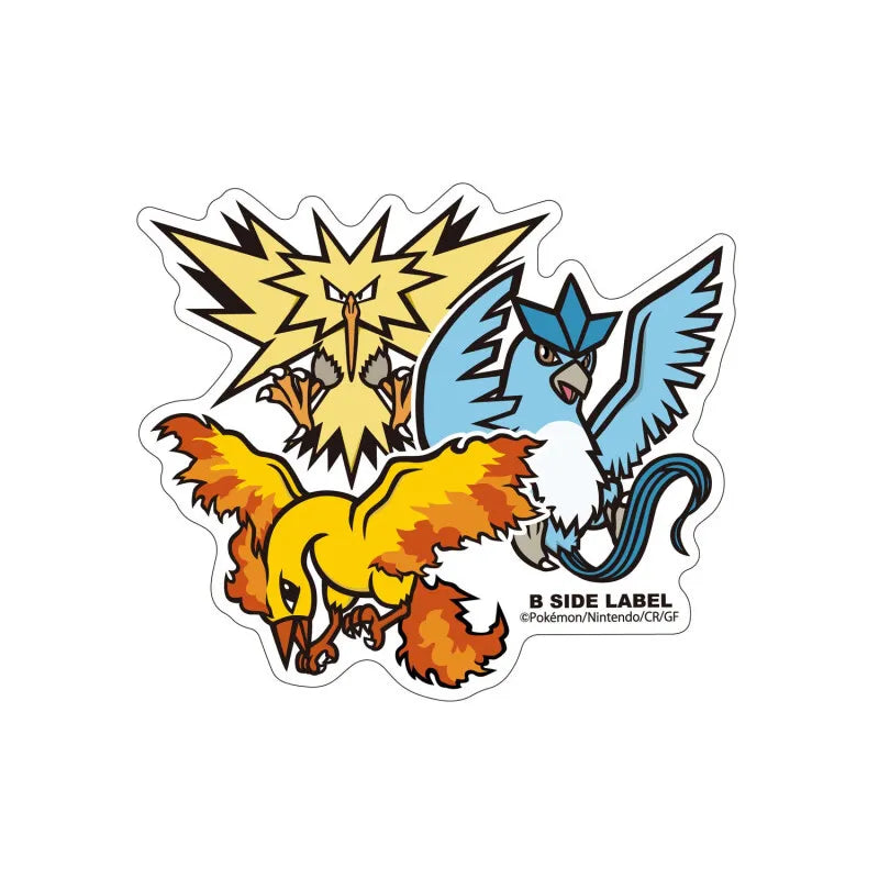 Pokémon - Moltres, Zapdos, Articuno Small Sticker (B-SIDE LABEL)