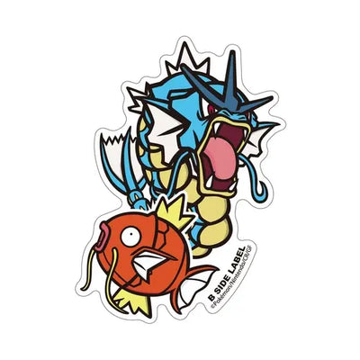 Pokémon B-SIDE LABEL small Sticker - Magikarp and Gyarados