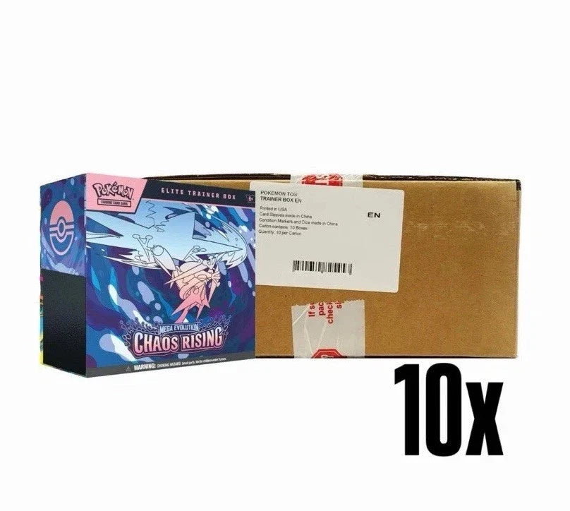 Pokémon TCG - Mega Evolution - Chaos rising -  Elite Trainer Box Sealed Case of 10