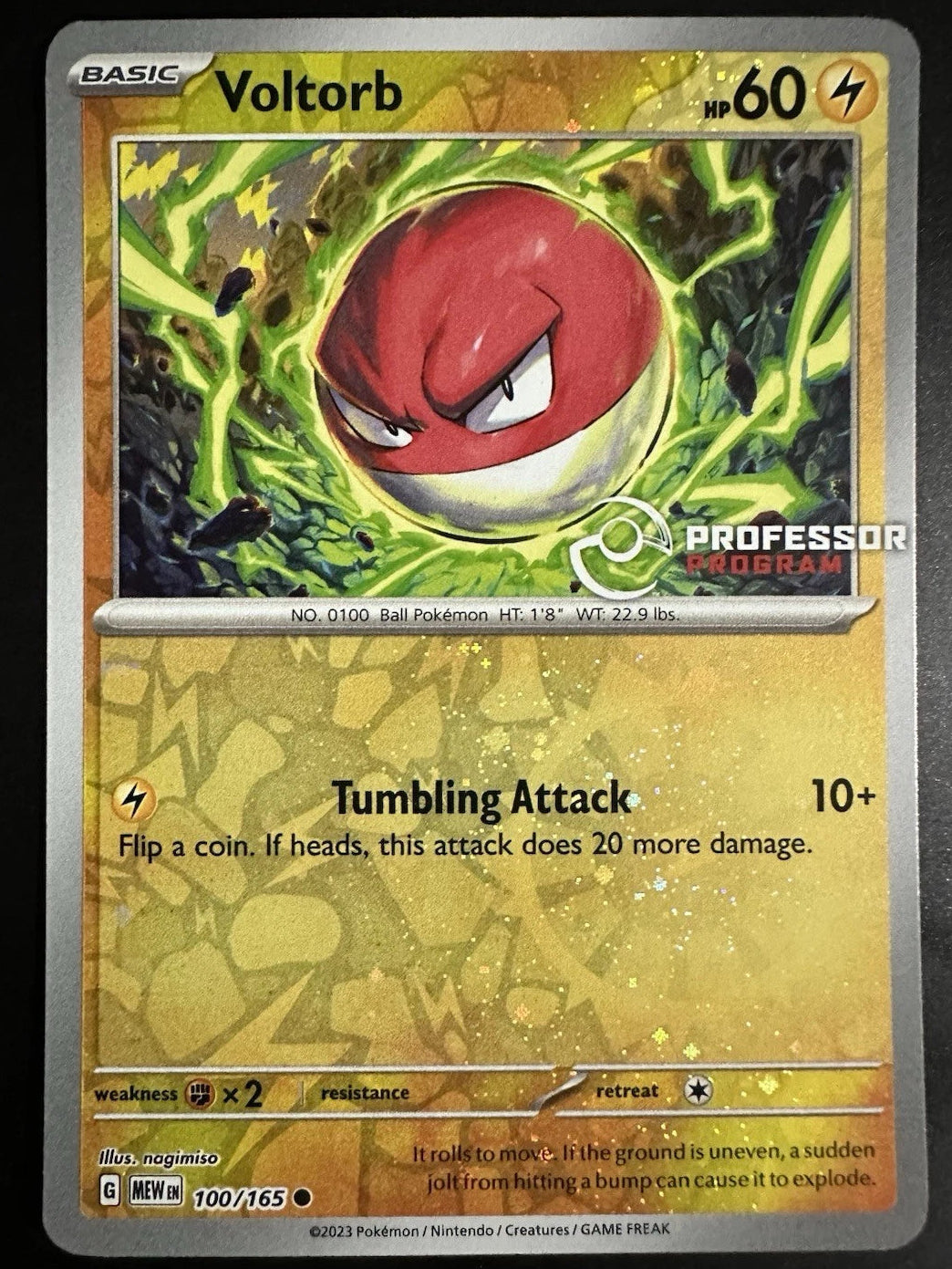 Pokémon TCG 151 Professor Program Voltorb COSMOS Reverse holo 100/165
