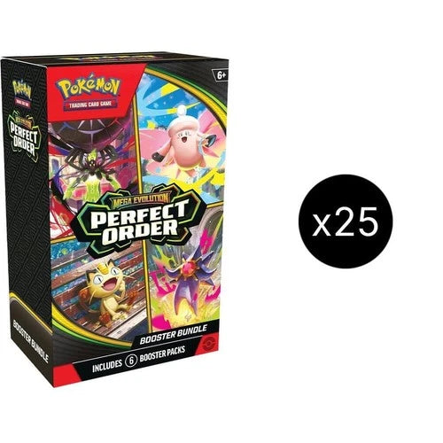 Pokémon TCG - Mega Evolution - Perfect Order - Booster Bundle Sealed Case of 25