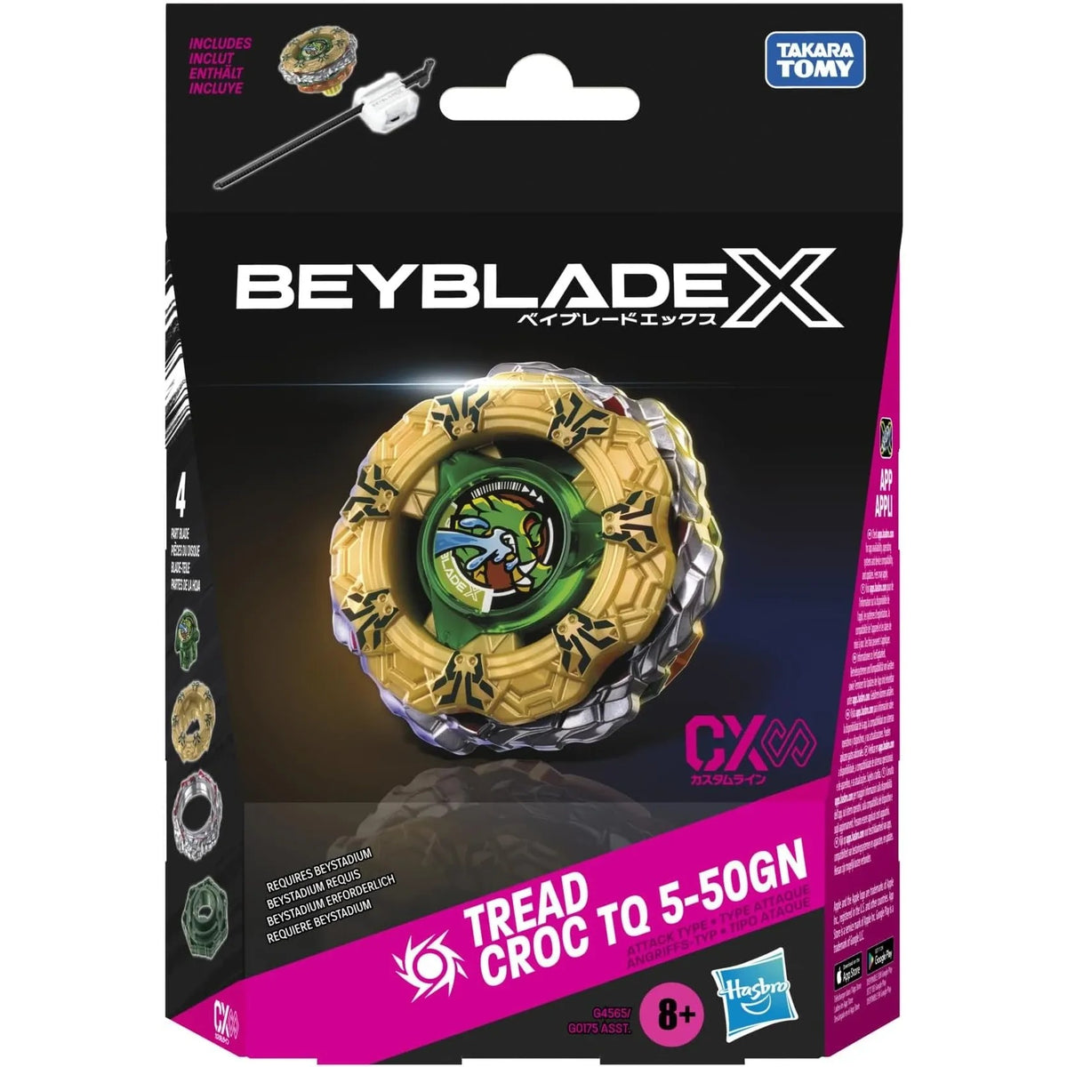 Hasbro Beyblade X Tread Croco TQ 5-50GN — sealed retail packaging