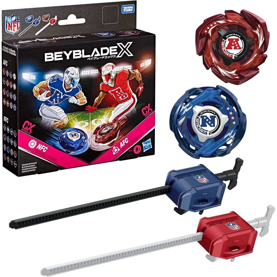 Hasbro Beyblade X Dual Pack NFL NFC vs AFC — sealed retail packaging