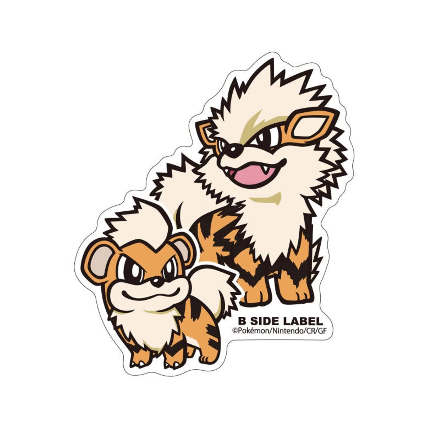 Pokémon - Growlith & Arcanine Small Sticker (B-SIDE LABEL)