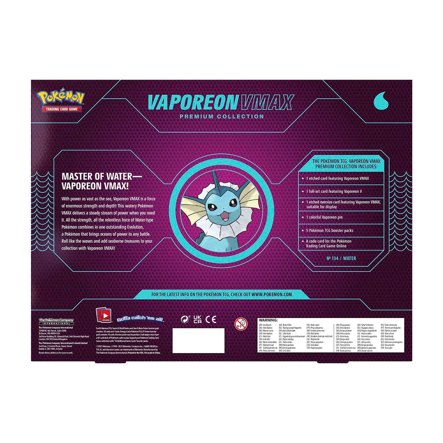 Vaporeon Vmax Premium Collection (Small)
